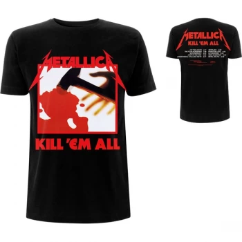Image of Metallica - Kill 'Em All Tracks Mens Large T-Shirt - Black