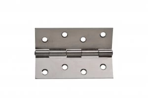 image of Wickes Butt Hinge - Chrome Steel 102mm Pack of 3