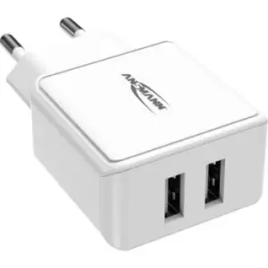 image of Ansmann HomeCharger HC212 1001-0114 USB charger Mains socket Max. output current 2400 mA 2 x USB 2.0 port A