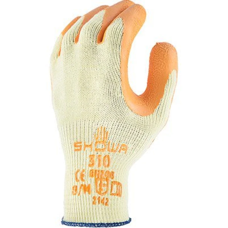 Image of Showa Showa 310 Orange Latex-Coated Work Gloves 9 1434309