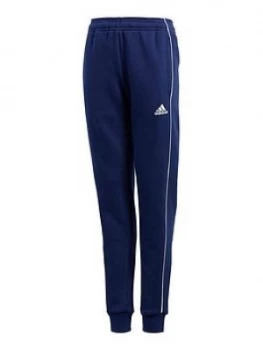 Image of Boys, adidas Youth Core 18 Sweat Hooded Tracksuit Bottoms - Navy, Size 9-10 Years