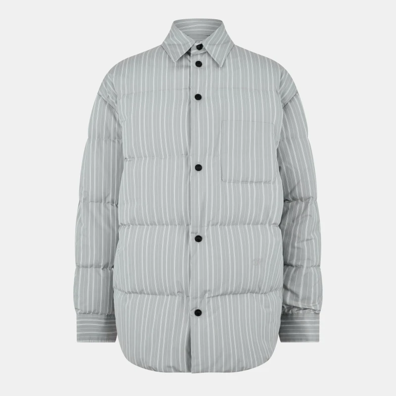 Image of Off White Mens - Insulated Short Puffer Jacket Light Grey male S