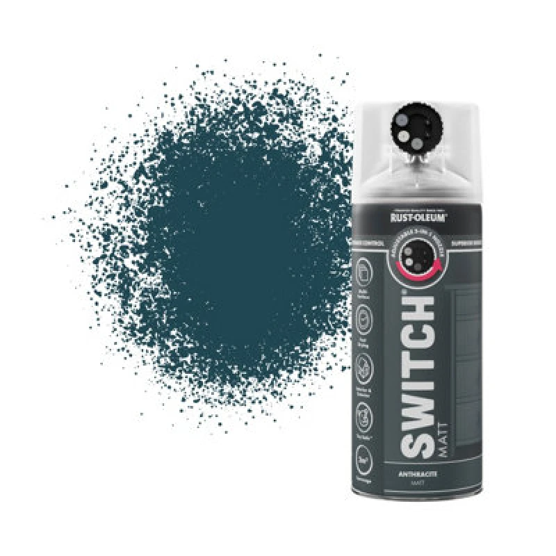 Image of RUST-OLEUM Rust-Oleum Switch Spray Paint 400ml - Matt - Anthracite AE0715400UK