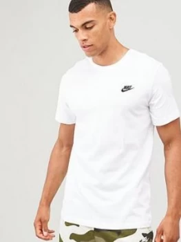 image of Nike Sportswear Club T-Shirt - White/Black Size M Men