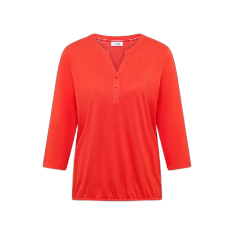 Image of cecil Plain buttoned tunic For Her Cecil Rouge Female L