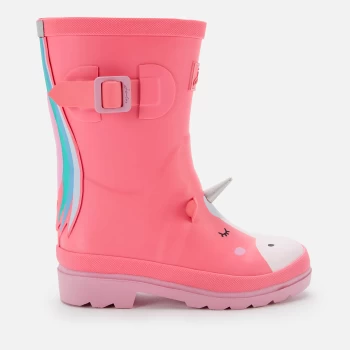 Image of Joules Girls Unicorn Wellies - Pink - UK 10 Kids