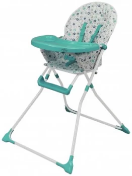 image of BeBe Fold Ez 123 Highchair Blue Bubbles