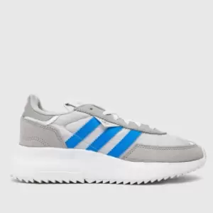 image of Adidas Grey Retropy F2 Boys Youth Trainers