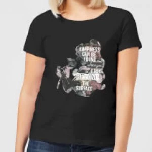 Image of Disney Beauty And The Beast Happiness Womens T-Shirt - Black