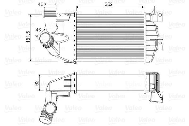 Image of Intercooler VALEO 818556
