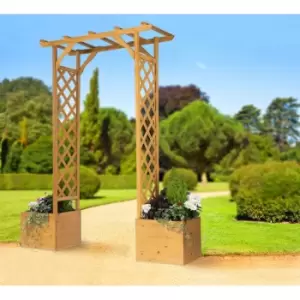 Image of Greenhurst Wooden Arch And Planters