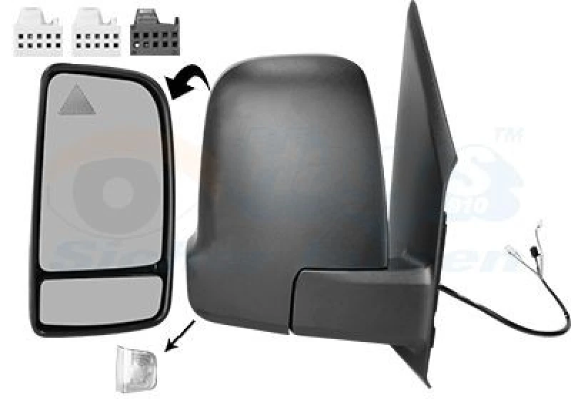 Image of VAN WEZEL Wing mirror VAN WEZEL 2973826