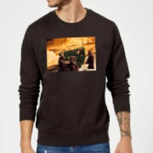 Image of Star Wars Jawas Christmas Tree Black Christmas Sweatshirt - L - Black