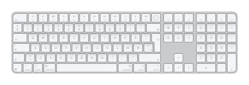 Image of Apple Magic keyboard Universal USB + Bluetooth QWERTY Danish White MXK73DK/A