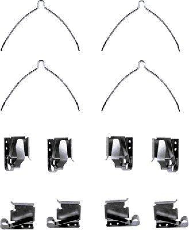 Image of HELLA Brake pad fitting kit HELLA 8DZ 355 202-921