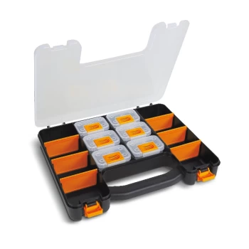 image of Beta Tools 2080/V6 Organizer Tool Case w/ 6 Tote-Trays & Partitions 020800060