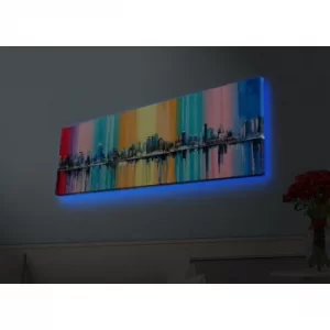 Image of 3090HDACT-004 Multicolor Decorative LED Lighted Canvas Painting