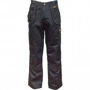 Image of DEWALT Mens Thurlston 3D Stretch Grey Trousers Black 42" 33"