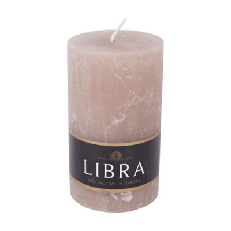 Image of Buttercup Farm Rustica Pillar Candle - Paraffin Wax - L7 X W7 X H12cm - Taupe