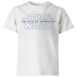 Image of Star Wars The Rise Of Skywalker Logo Kids T-Shirt - White - 11-12 Years