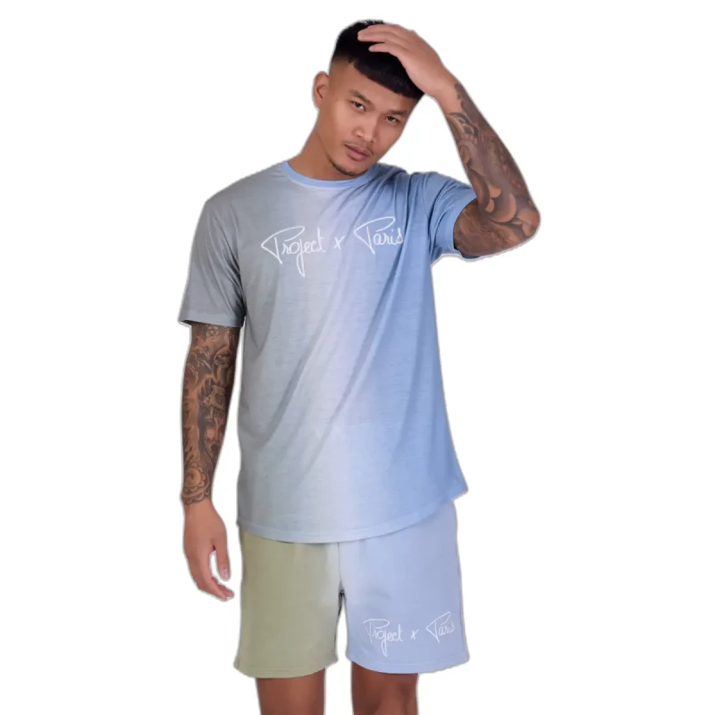 Image of Project X Paris Two-tone gradient T-Shirt Project X Paris Vert Male XS