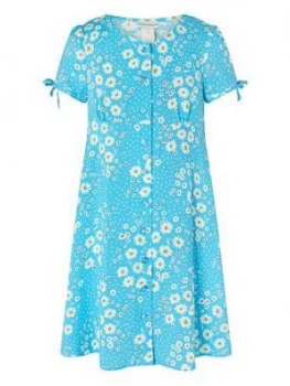 Monsoon Girls Daisy Spot Dress - Blue, Size 11 Years, Women