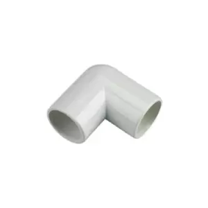 image of Floplast - 21.5mm White PVCu Overflow 90° Bend - Pack of 3 - White