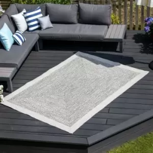 Image of Harbour Lifestyle - Hades Weatherproof Outdoor Rug - Cobble Grey - 305cm x 244cm