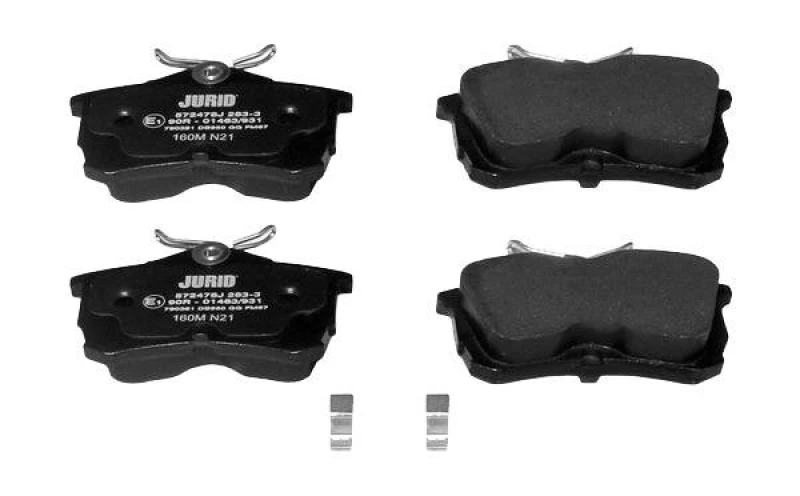 Image of JURID 572478J Brake pad set with acoustic wear warning, without accessories Brake Pad Set,disc brake (402)