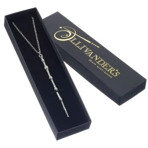 Image of Sterling Silver Professor Dumbledore Wand Necklace Gift Boxed