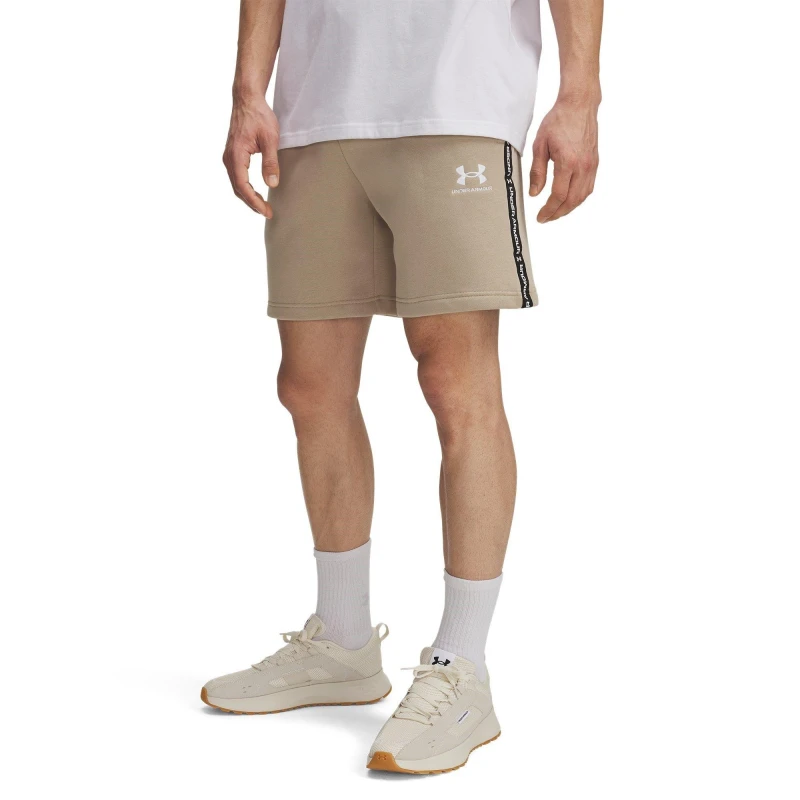 Image of Under Armour Mens Fleece Jogger Shorts City Khaki male M