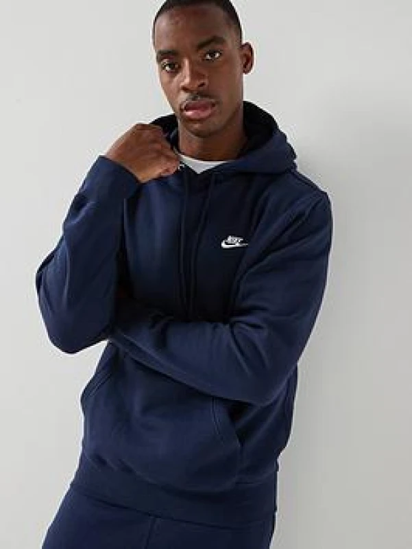 Image of Nike Sportswear Club Fleece Pullover Hoodie Mens - Blue Male S
