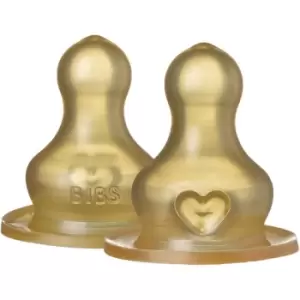 Image of BIBS Baby Glass Bottle Latex Nipple baby bottle teat Slow Flow 0+ months 2 pc