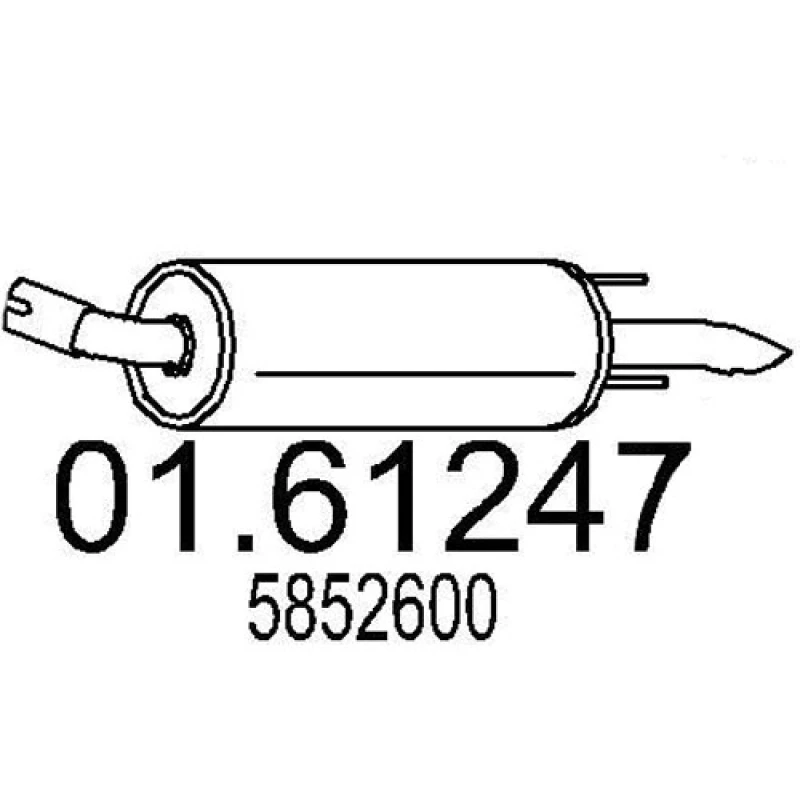 Image of MTS 01.61247 Rear silencer End Silencer (3437)