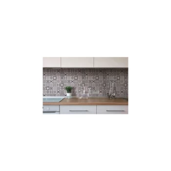 image of 3D Spiro Mosaic Tile Sheet 300mm x 300mm - Grey/Black - Mosaic Warehouse