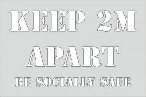 Image of Stand Here Stencil 9594J