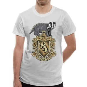 Image of Harry Potter - Hufflepuff Mens Large T-Shirt - White