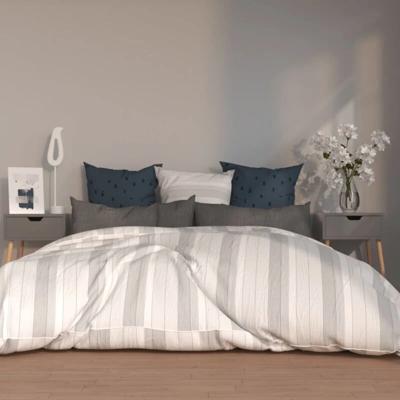 Image of VIDAXL Bedside Cabinets 2 pcs Grey 40x40x56cm Engineered Wood vidaXL 8720286343982