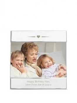 Image of Personalised Heart 6X4" Silver Finished Frame