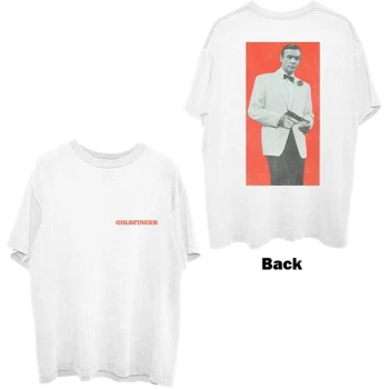 Image of James Bond 007 - Goldfinger Profile Unisex X-Large T-Shirt - White