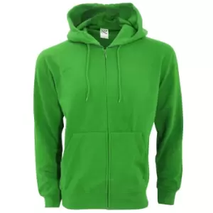 image of SG Mens Plain Full Zip Hooded Sweatshirt (S) (Green)