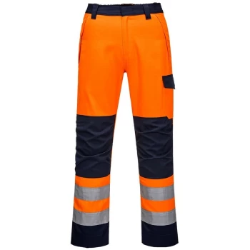 Image of Portwest MV36ONRXXL - sz 2XL Modaflame RIS Orange/Navy Trouser - Orange/Navy
