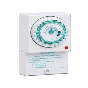 image of Greenbrook 24hr 96 Small Surface Electro Mechanical Immersion Heater Timer with Battery Backup