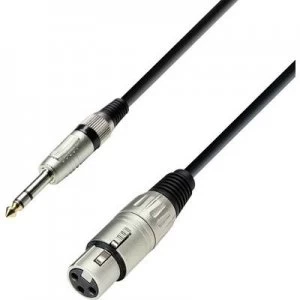 image of Adam Hall K3BFV0100 XLR Cable [1x XLR socket - 1x Jack plug 6.35 mm] 1m Black