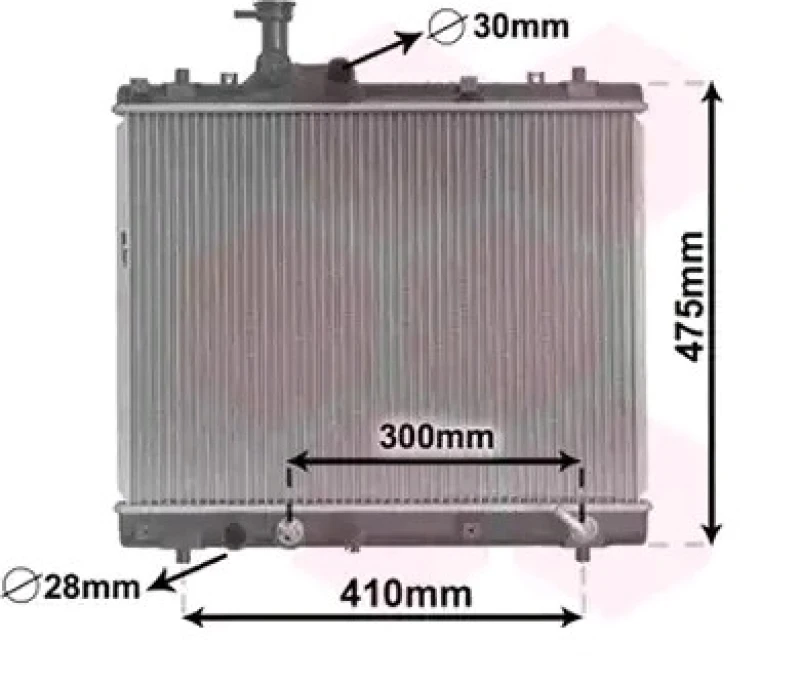 Image of VAN WEZEL 52002701 Engine radiator Aluminium Radiator,engine cooling (470)