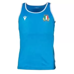 Image of Macron Italy 22/23 Training Singlet Mens - Blue