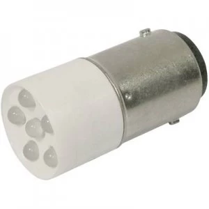 image of LED bulb BA15d Cold white 24 Vdc 24 V AC 2400 mcd CML