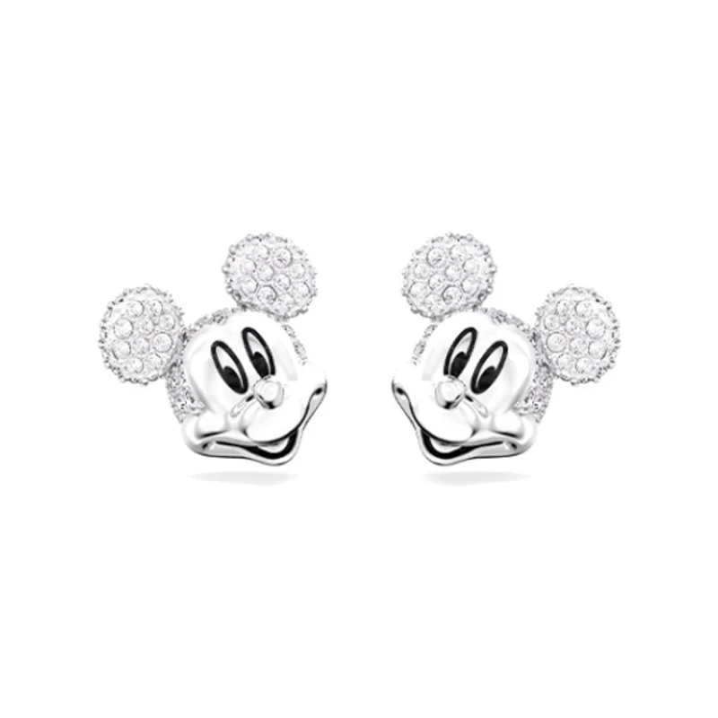 Image of Swarovski Mickey Mouse Stud Earrings - Silver Silver One Size