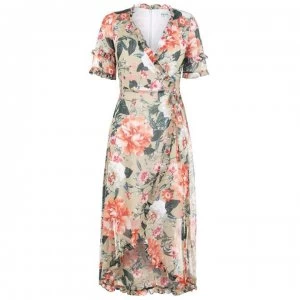 Image of Kensie Wrap Dress - SAGE MULTI