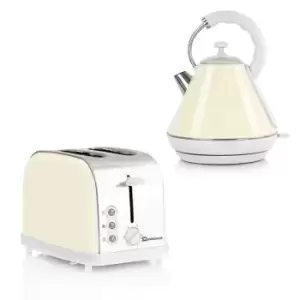 Image of SQ Professional 9359 Dainty 1.8L Stainless Steel Electric Kettle & 2 Slice Toaster Set